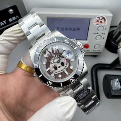 Clean Factory Rolex & Labubu Submariner Black 40mm 3135 Movement SS Strap Men/Women Watch